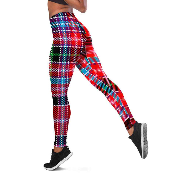 Scottish Aberdeen District Clan Tartan Women Leggings Tartan Plaid 2