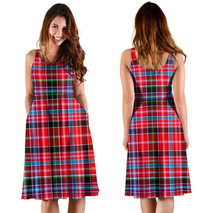 Scottish Aberdeen District Clan Tartan Women Midi Dress