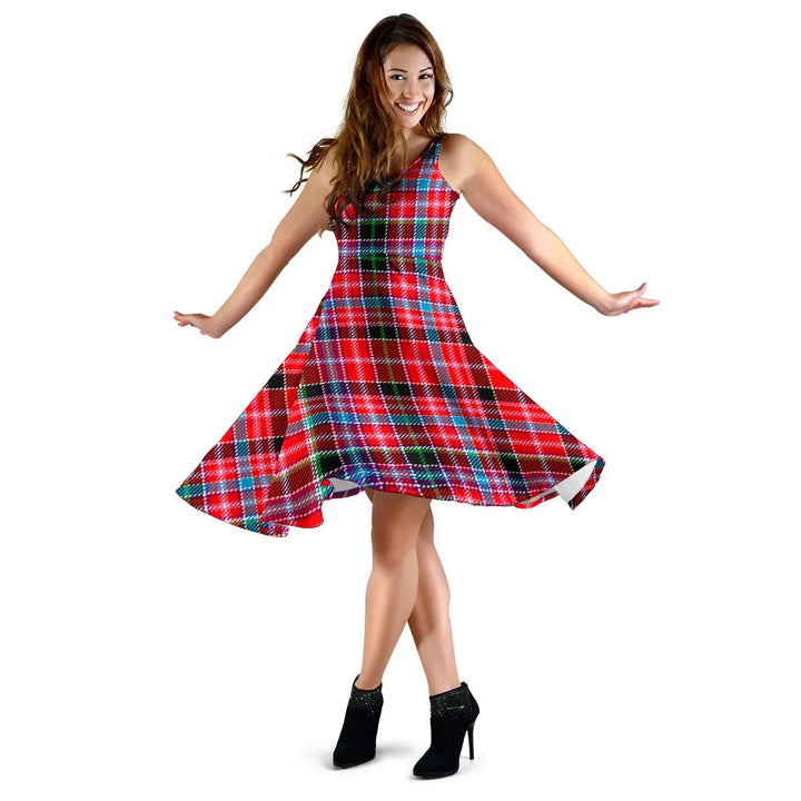 Scottish Aberdeen District Clan Tartan Women Midi Dress