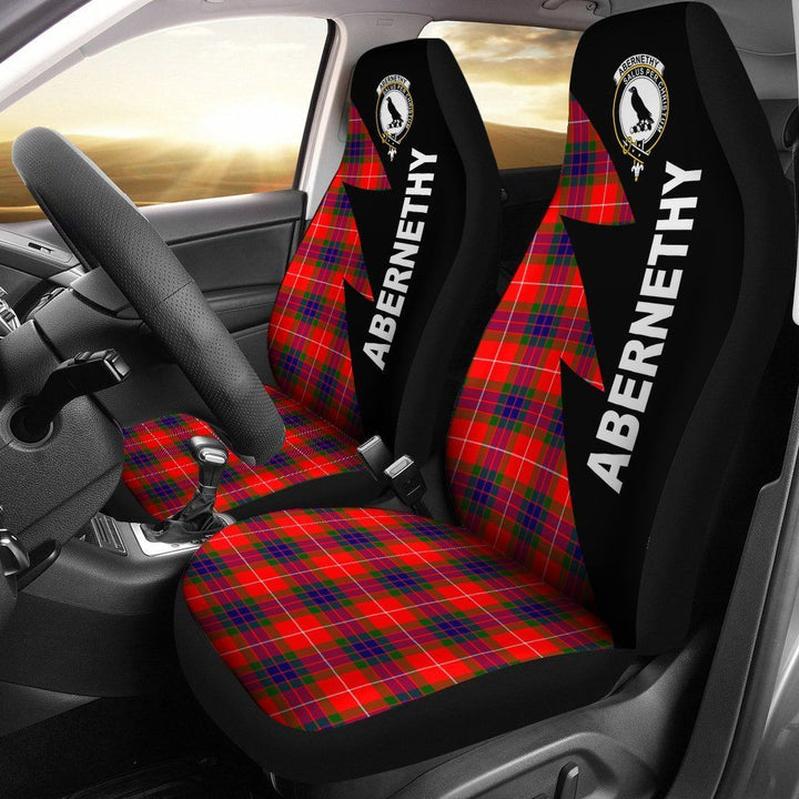 Scottish Abernethy Clan Crest Tartan Car Seat Covers - Flash Style 1