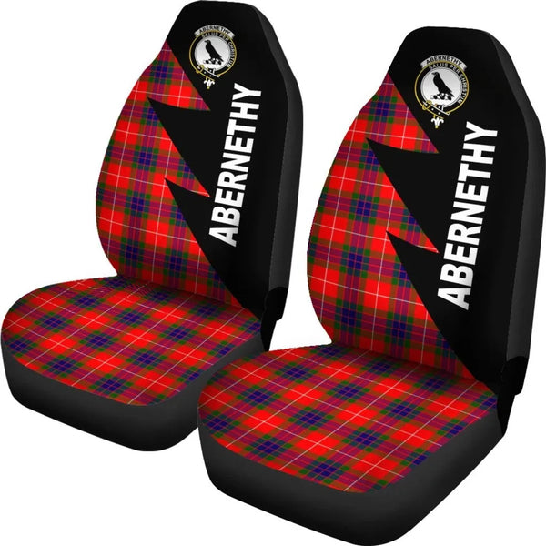 Scottish Abernethy Clan Crest Tartan Car Seat Covers - Flash Style 2