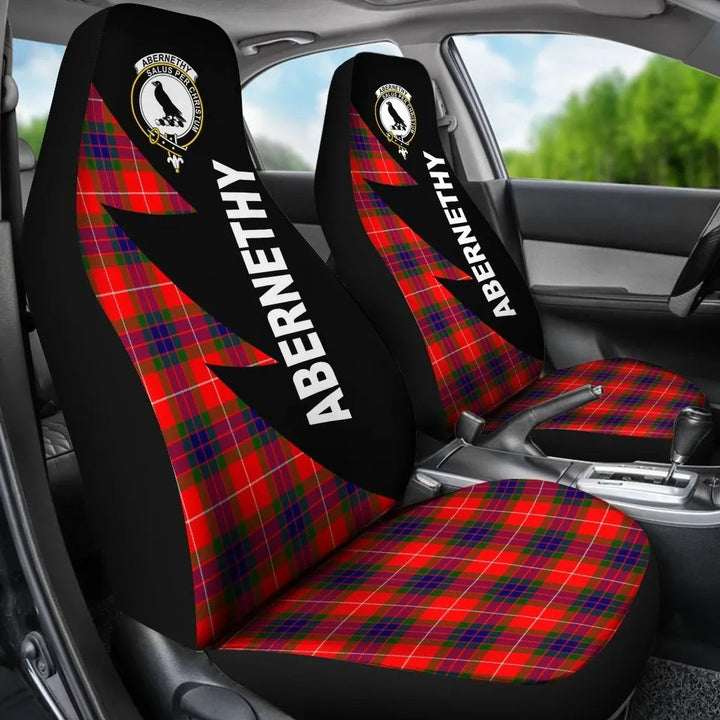 Scottish Abernethy Clan Crest Tartan Car Seat Covers - Flash Style 3