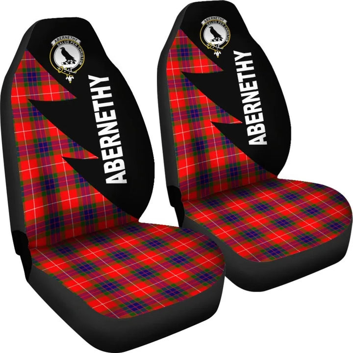 Scottish Abernethy Clan Crest Tartan Car Seat Covers - Flash Style 4