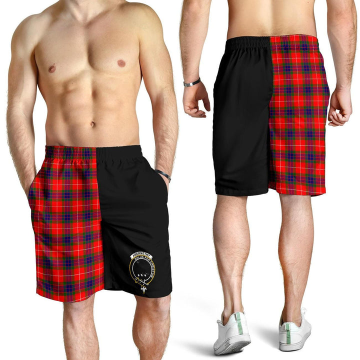 Scottish Abernethy Clan Crest Tartan Half of Me Men's Shorts