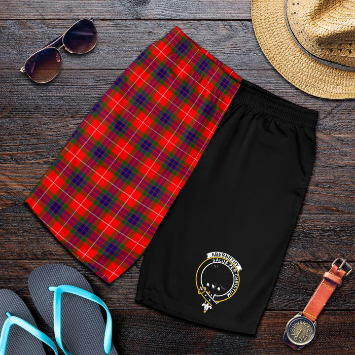 Scottish Abernethy Clan Crest Tartan Half of Me Men's Shorts