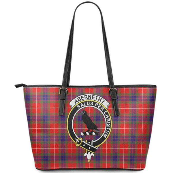 Scottish Abernethy Clan Crest Tartan Leather Tote Tartan Plaid