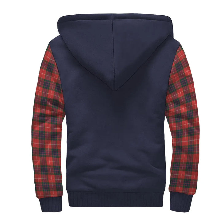 Scottish Abernethy Clan Crest Tartan Plaid Sleeve Sherpa Hoodie