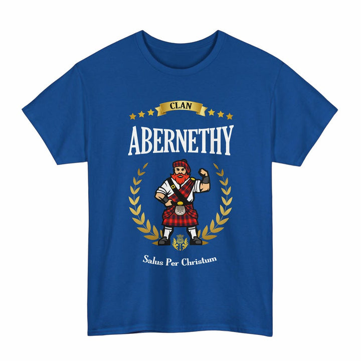 Scottish Abernethy Clan Tartan T-Shirt - Motto Scotsman Tartan Plaid Royal Color