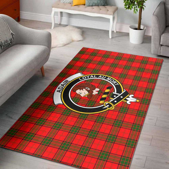 Scottish Adair Clan Crest Tartan Area Rug Tartan Plaid 1