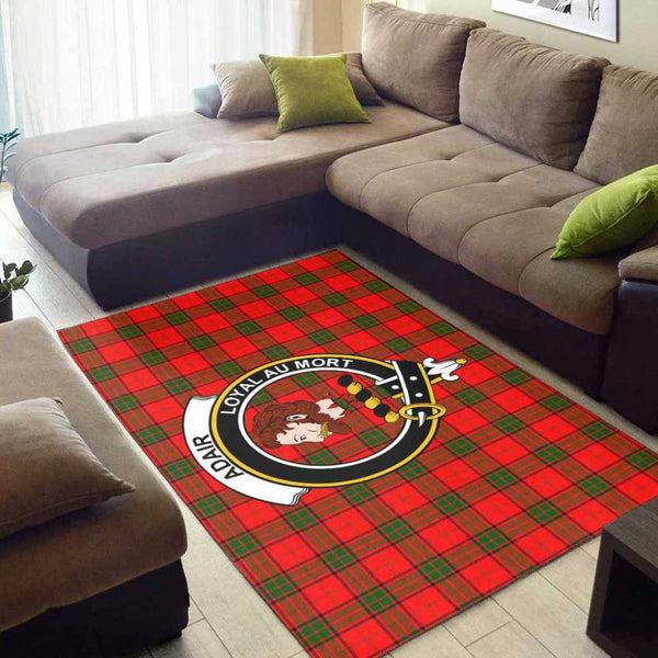 Scottish Adair Clan Crest Tartan Area Rug Tartan Plaid 2
