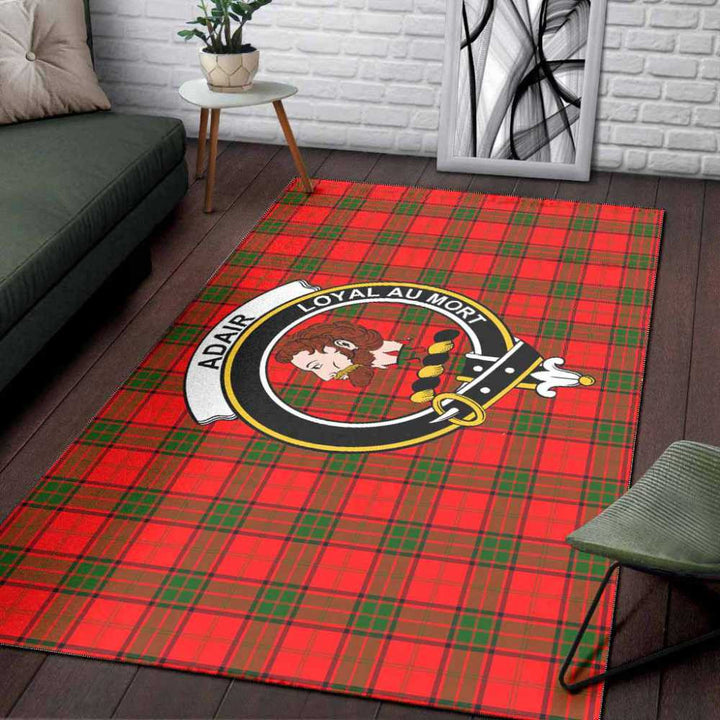 Scottish Adair Clan Crest Tartan Area Rug Tartan Plaid 3