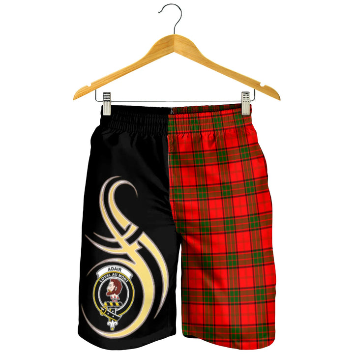 Scottish Adair Clan Crest Tartan Believe in Me Men's Shorts