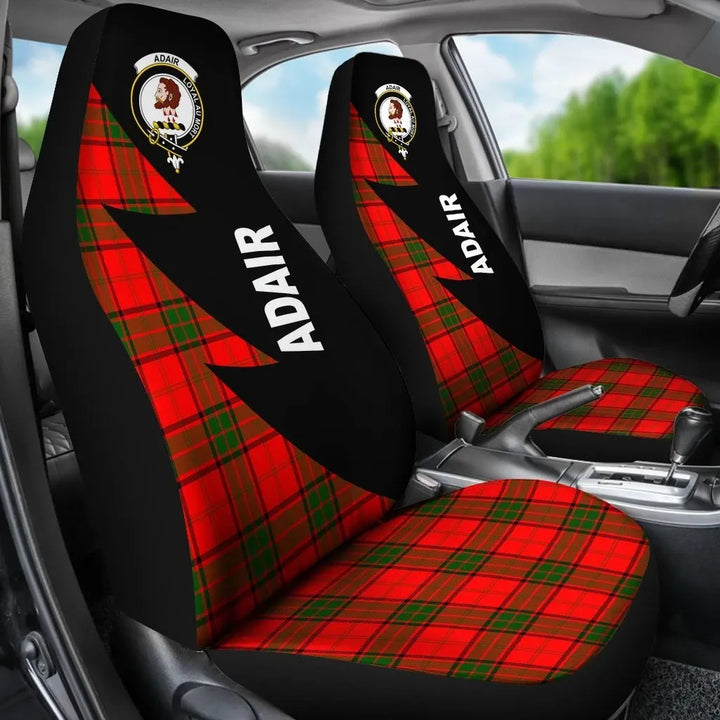 Scottish Adair Clan Crest Tartan Car Seat Covers - Flash Style 3