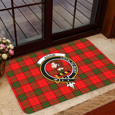 Scottish Adair Clan Crest Tartan Door Mat Tartan Plaid 1