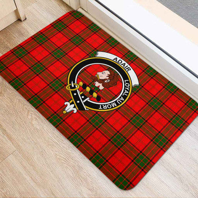 Scottish Adair Clan Crest Tartan Door Mat Tartan Plaid 2