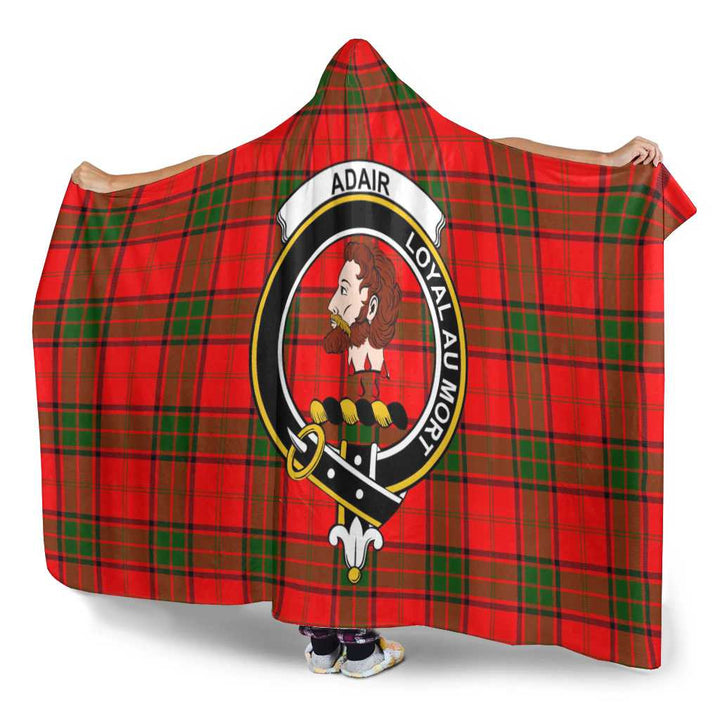 Scottish Adair Clan Crest Tartan Hooded Blanket Tartan Plaid 3