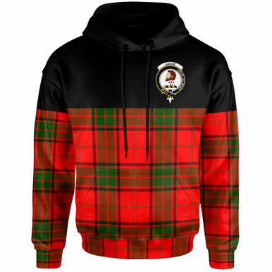Scottish Adair Clan Crest Tartan Hoodie - Horizontal Style Front Side Tartan Plaid
