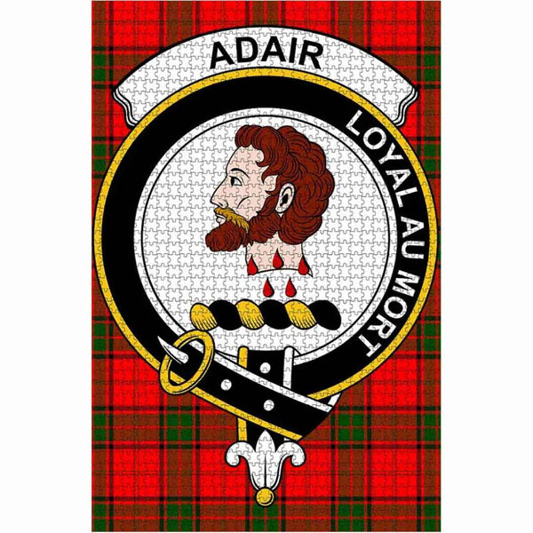 Scottish Adair Clan Crest Tartan Jigsaw Puzzle 1