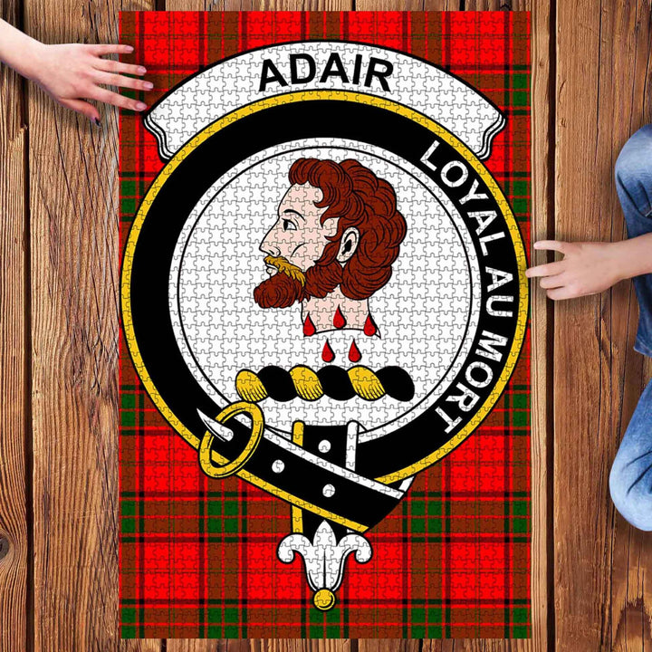 Scottish Adair Clan Crest Tartan Jigsaw Puzzle 3
