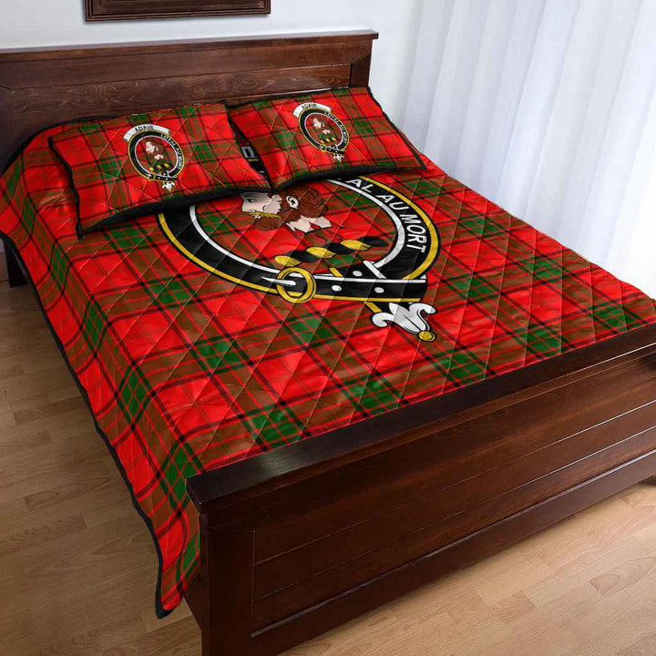 Scottish Adair Clan Crest Tartan Quilt Bed Set Tartan Plaid 4