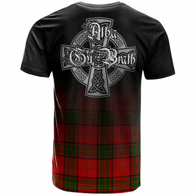 Scottish Adair Clan Crest Tartan T-Shirt - Alba Gu Brath Family Crest Celtic Inspired Back Side Tartan Plaid