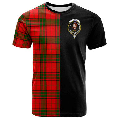 Scottish Adair Clan Crest Tartan T-Shirt Half in Me Front Side Tartan Plaid