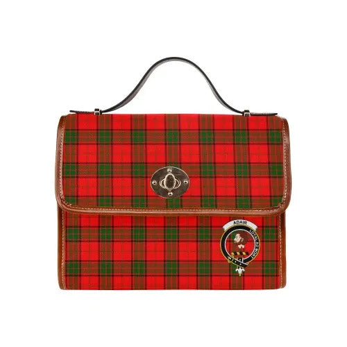 Scottish Adair Clan Crest Tartan Waterproof Canvas Bag Tartan Plaid 2