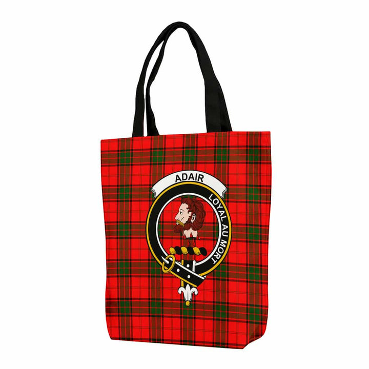 Scottish Adair Clan Crest Tartan Canvas Bag With Shoulder Strap Tartan Plaid 1