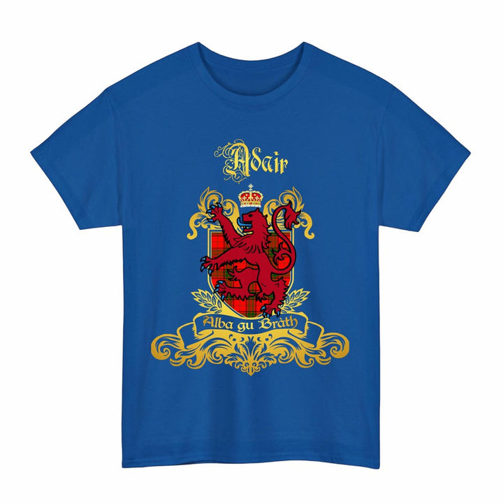 Scottish Adair Clan Tartan Lion Rampant of Scotland T-Shirt Tartan Plaid Royal Color