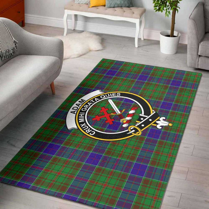 Scottish Adam Clan Crest Tartan Area Rug Tartan Plaid 1