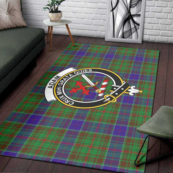 Scottish Adam Clan Crest Tartan Area Rug Tartan Plaid 3