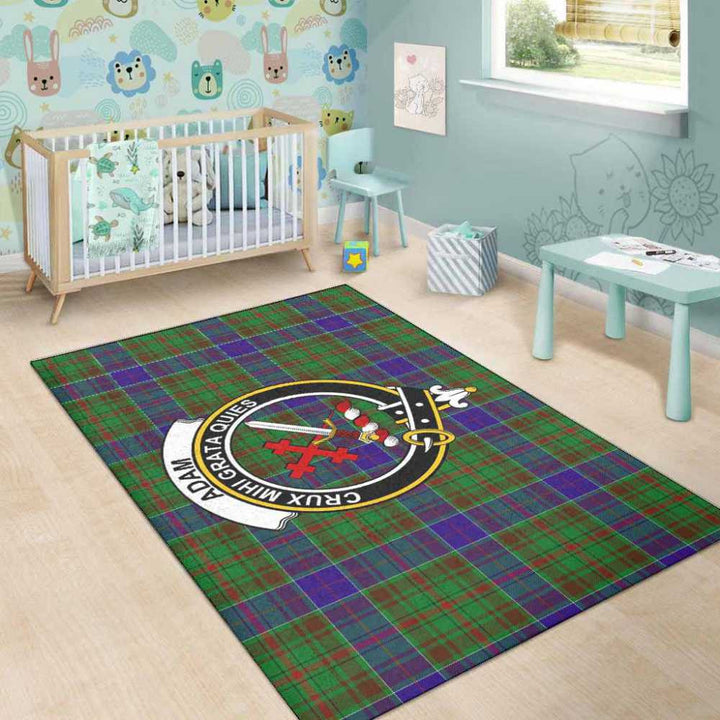 Scottish Adam Clan Crest Tartan Area Rug Tartan Plaid 5