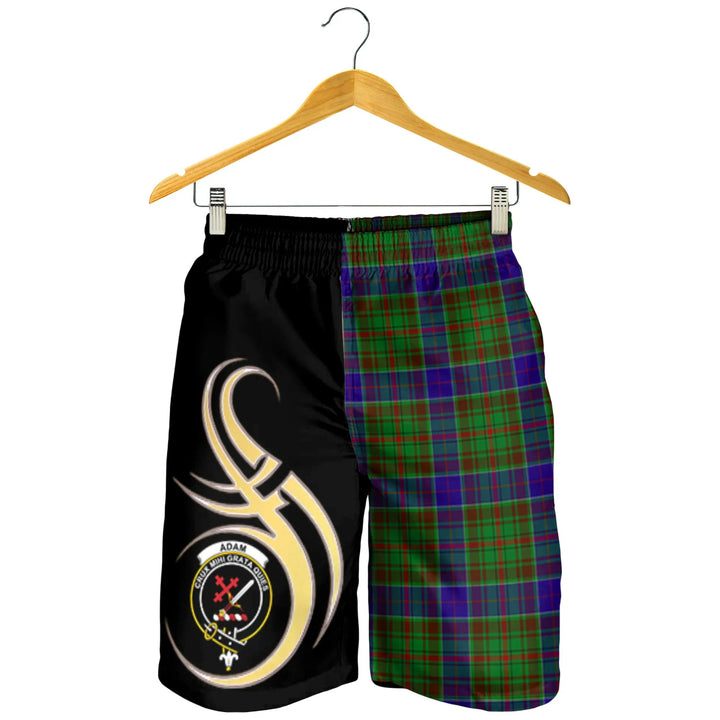 Scottish Adam Clan Crest Tartan Believe in Me Men's Shorts