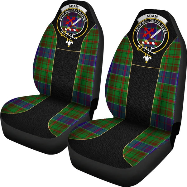 Scottish Adam Clan Crest Tartan Car Seat Covers - Special Style 2