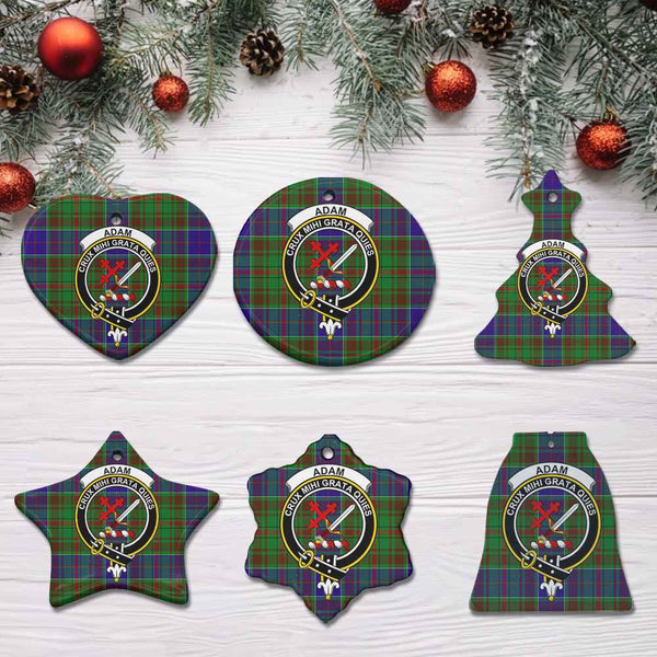 Scottish Adam Clan Crest Tartan Ceramic Ornament All Tartan Plaid