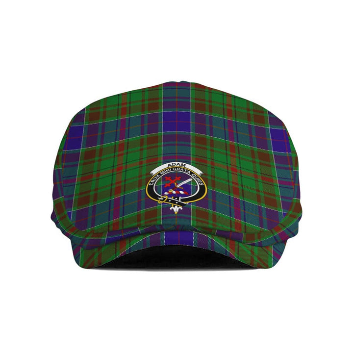 Scottish Adam Clan Crest Tartan Flat Cap Tartan Plaid 1