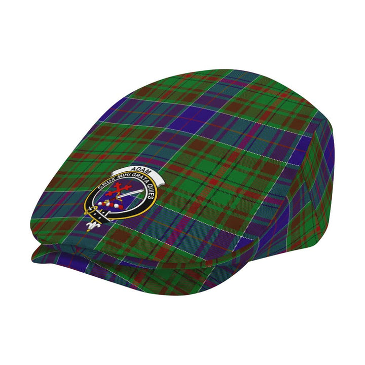 Scottish Adam Clan Crest Tartan Flat Cap Tartan Plaid 2
