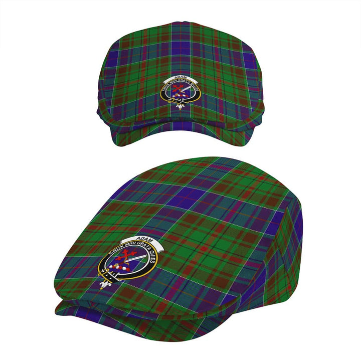 Scottish Adam Clan Crest Tartan Flat Cap Tartan Plaid 5