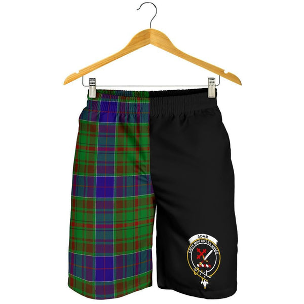 Scottish Adam Clan Crest Tartan Half of Me Men's Shorts