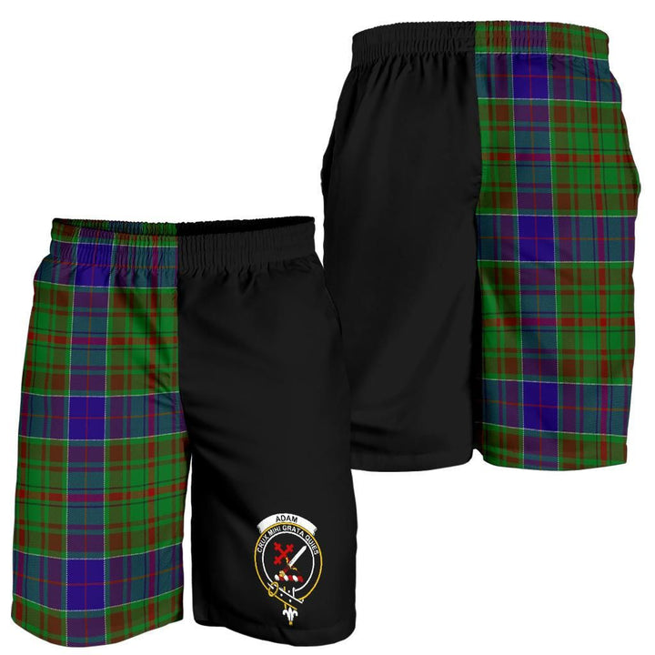Scottish Adam Clan Crest Tartan Half of Me Men's Shorts
