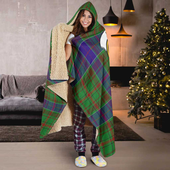 Scottish Adam Clan Crest Tartan Hooded Blanket Tartan Plaid 6