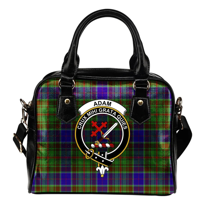 Scottish Adam Clan Crest Tartan Shoulder Handbag Tartan Plaid 1