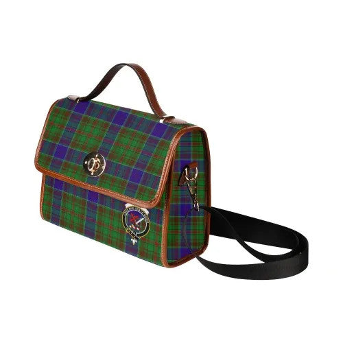 Scottish Adam Clan Crest Tartan Waterproof Canvas Bag Tartan Plaid 4