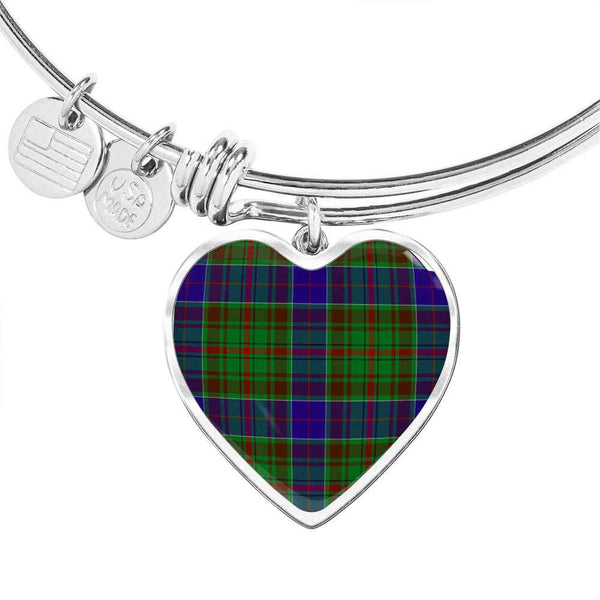 Scottish Adam Clan Tartan Bangle Heart Tartan Plaid 1