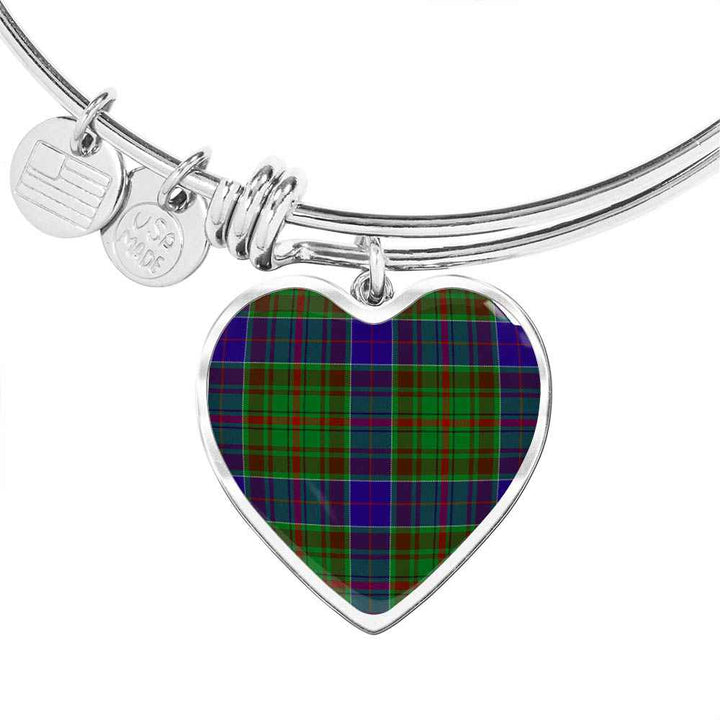 Scottish Adam Clan Tartan Bangle Heart Tartan Plaid 1