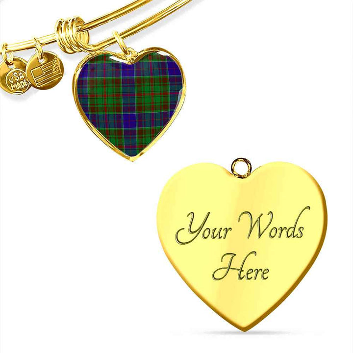 Scottish Adam Clan Tartan Bangle Heart Tartan Plaid 4