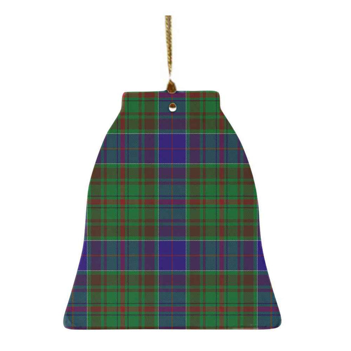 Scottish Adam Clan Tartan Ceramic Ornament Bell Shape Tartan Plaid
