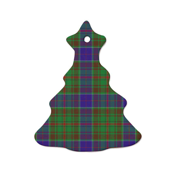 Scottish Adam Clan Tartan Ceramic Ornament  Tree Shape Tartan Plaid