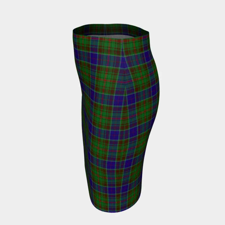 Scottish Adam Clan Tartan Fitted Skirt Tartan Plaid 2