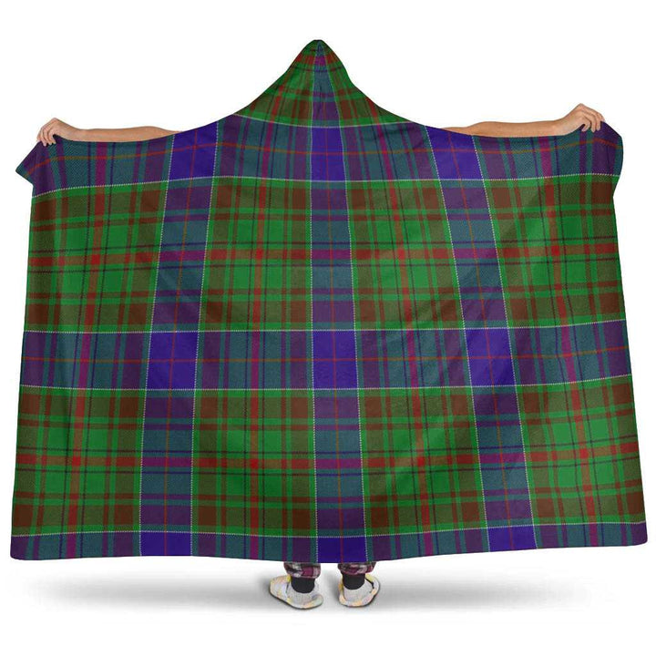 Scottish Adam Clan Tartan Hooded Blanket Tartan Plaid 1